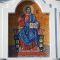 Krechów, ikona mozaikowa Chrystusa Pantokratora na zwieńczeniu bramy głównej. Fot. T. Poźniak, 2011 r.